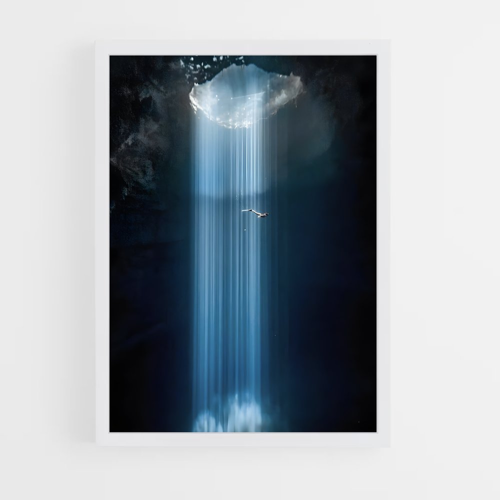 Poster L'Homme Sous la Cascade – affiche Plongée en apnée (vue 3)
